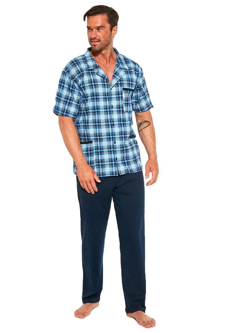 panske-bavlnene-pyzamo-cornette-318-44-modra10